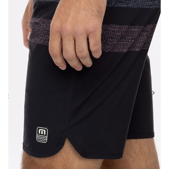 Travis Mathew Men's "Al Carbon" Boardshorts Black Swim Size 42 NWT $90 - Picture 4 of 8